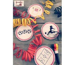 ITH Untersetzer - Fußball Ladies Silhouette